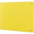 Global Equipment Magnetic Glass Dry Erase Board - 36"W x 24"H - Yellow 696700